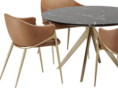 Dinning chair and table set27 3D model