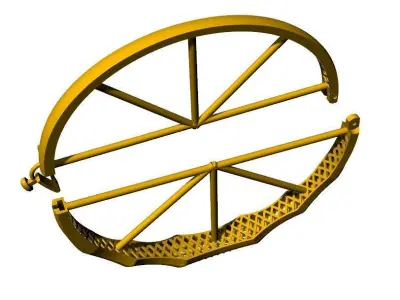 BAMBOO GOLD DIAMOND BRACELTE 3D print model
