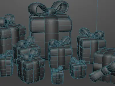 Gifts gift boxes for sims Free low-poly 3D model