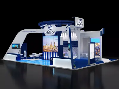  Booth Exhibition Stand a241b 3D model