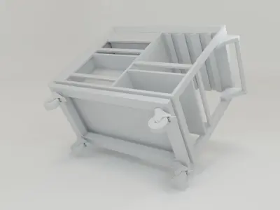 American country style dining car FM-CB06 3D model