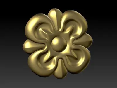 pattern CNC gold-plated sculpted wooden frame pattern 3D model  3D model