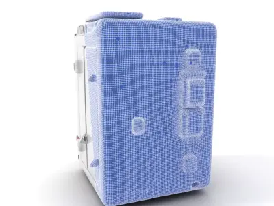 White Utility Box Model Pack with Red Indicators Low-poly 3D model