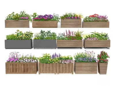 flower box 3D model