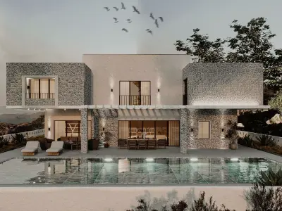Luxury Bodrum Villa - Modern Architectural  3D model