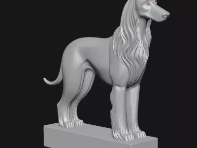 Afghan Hound 3D print model
