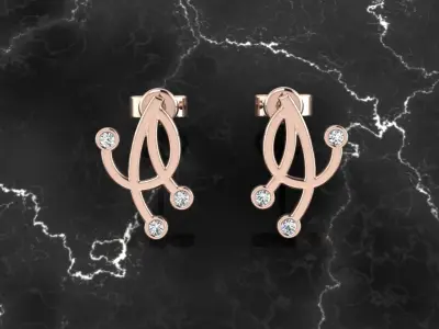 Jewelry Earring 3D print model