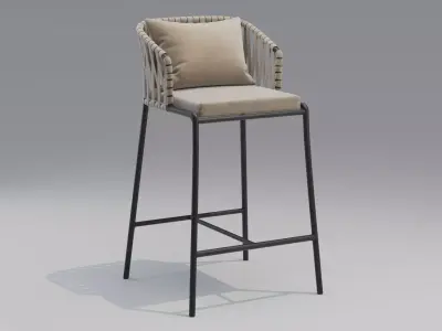 Bar Stool Bela Rope Kettal 3D model