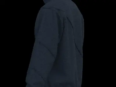 Male halfzip long sleeve 3D model