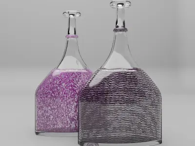 Decorative glass vase  3D model