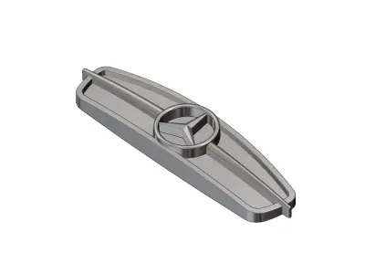 Mercedes 300SL gullwing front grille relief ornament 3D print model