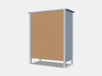 HEMNES chest of drawers with 6 drawers 2 Low-poly 3D model