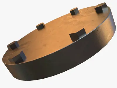 Steel Pipe Cap 3D model