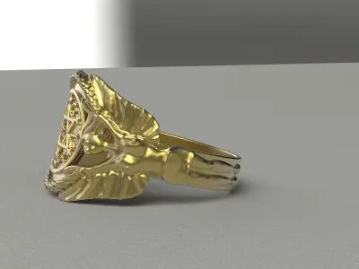 King Solomon Ring 3D print model