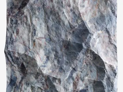 511-RockPanel rock wall art transparent 3D model