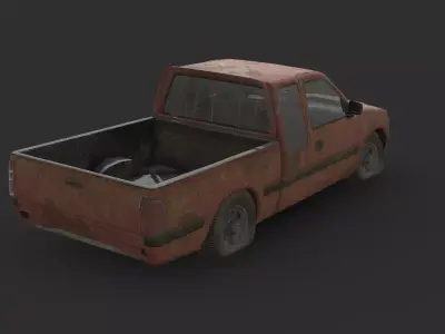 Abandoned Car - Opel Campo Cab Low-poly 3D model