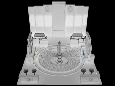  Booth Exhibition Stand a37 3D model