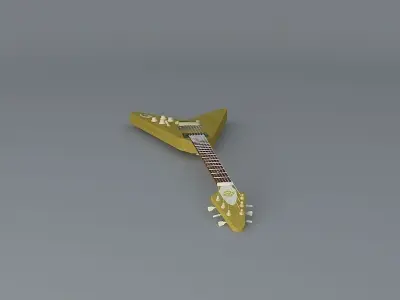 Gibson flying V guitar Free 3D model