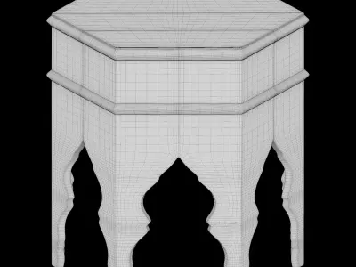 Moroccan accent table 3D model
