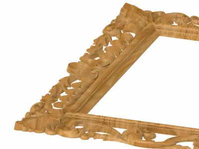 Carved picture frame STL 3D model 104