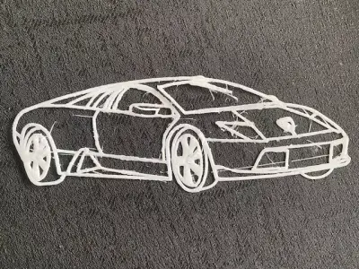 deportivo lamborghini aventador car decal 3D model