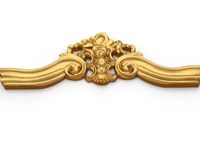 Classic carved decor ornament 381  3D model