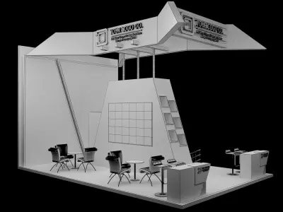 Booth Exhibition Stand a636 3D model