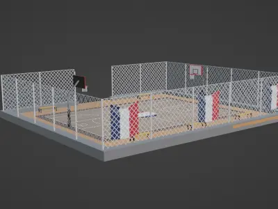 Basketball Stadium - France Low-poly 3D model