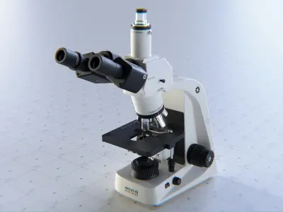Microscope - PBR Asset Low-poly 3D model