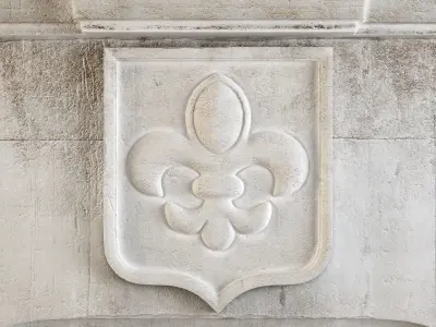 Fireplace set 3 with candles 3D model