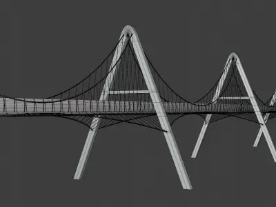 Pedestrian bridge 3 3D model