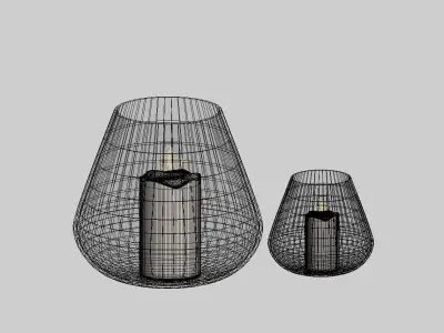 Vase and Candle set 3D model