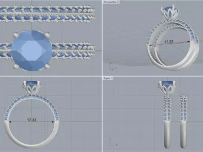 ring woman  3D print model 27