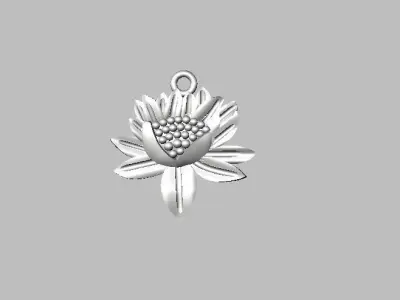 flower art deco charm pendant  3D print model