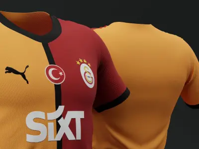 Galatasaray 2024 2025 Home Jersey 3D model
