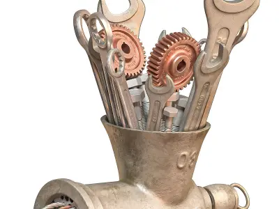 Decorative set for the workshop 3D model