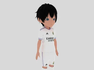 Real Madrid Soccer - Football  Player Low-poly 3D model
