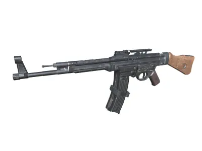 28-Assault-Rifle-STG44gun model 3d game ready model Low-poly 3D model