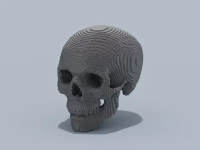 Voxel Skull 3D model