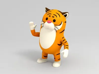 Rigged Tiger Character 3D model