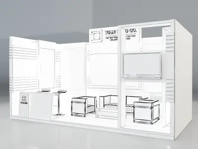 Booth Exhibition Stand a320 3D model