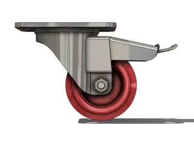 Rodizio Giratorio Rod Car GLR 312 OA UFK Rotary Wheel 3D model