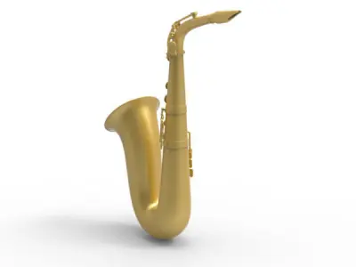 Saxophone golden 3D model
