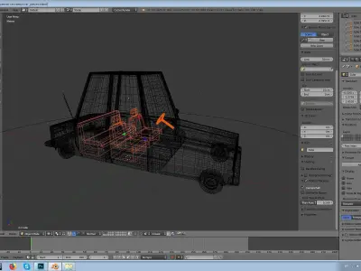 Cartoon car 3D model 9