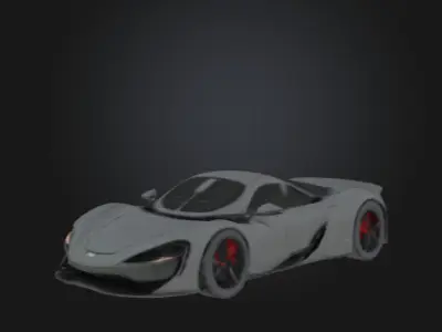 Photorealistic 3D Model of a Modern Sports Car Low-poly 3D model