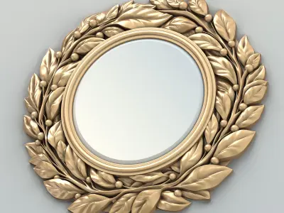 Round mirror frame 006 3D model