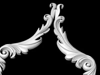 Central decor ornament for furniture 3D model 700