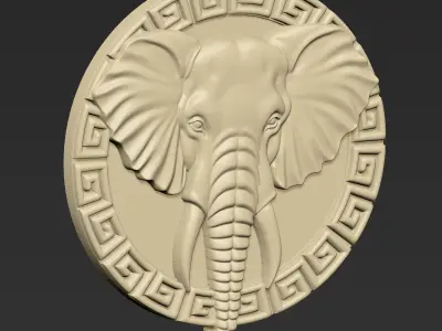 Elephant Head A66 3D print model