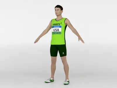 Athlete Runner 05 3D model