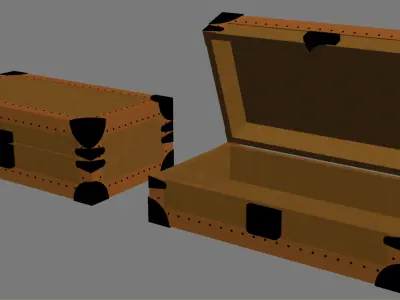 Luxury Leather Box 3D model